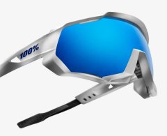 Boxman 100% SPEEDTRAP Matte White - HiPER Blue Multilayer Mirror Lens (LT 13% Blue Multilayer Mirror Lens + LT 93% Clear Lens) (POPRAVA -45%)