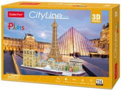 CubicFun 3D sestavljanka CityLine panorama: Pariz 114 kosov