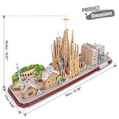 CubicFun 3D sestavljanka CityLine panorama: Barcelona 186 kosov