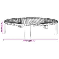 Vidaxl Roundnet komplet z 3 žogami in dodatnim črpalkom Ø90x20 cm