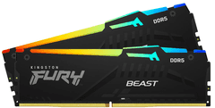 Kingston Fury beast pomnilnik (RAM), 2x16GB, 6000MT/s, DDR5, CL36, DIMM, RGB (KF560C36BBE2AK2-32)