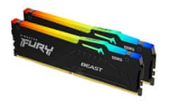 Kingston Fury Beast pomnilnik (RAM), 2x16GB, 6000MT/s, DDR5, CL36, DIMM, RGB (KF560C36BBE2AK2-32)