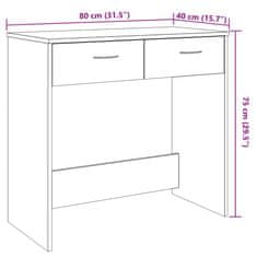 Vidaxl Pisalna miza starinski les 80x40x75 cm inženirski les