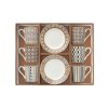 Set skodelica za črno kavo s podstavkom 100ml Geoethnic / 6 kos / porcelan