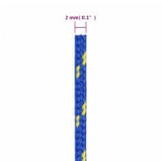 Vidaxl Vrv za čoln moder 2 mm 50 m polipropilen