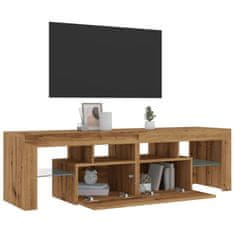 Vidaxl TV omarica z LED artisan hrast 140x36,5x40 cm inženirski les