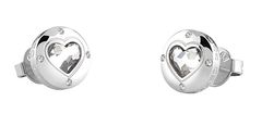 Guess Romantični jekleni uhani Rolling Hearts JUBE03349JWRHT