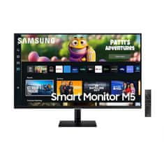 Samsung Monitor 68,6 cm (27,0) S27DM500EU 1920x1080 Smart TV Tizen VA 4ms 2xHDMI 2xUSB Zvočniki NTSC72% BT WiFi HDR10 M5 Daljinsko upravljanje