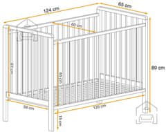 Trianova Otroška postelja Cypi II - 60x120 cm s predalom + ležišče