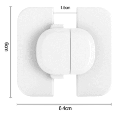Netscroll Varnostna zaponka za hladilnik ali zamrzovalnik (2 kosa), preprečuje nepotrebno odpiranje, idealna za družine z majhnimi otroki, enostavna montaža brez orodja, trpežna, LockStar