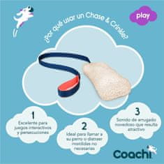 slomart Training toy Coachi CHASE & CRINKLE Modra