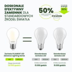 LUMILED LED žarnica E27 A60 4W = 60W 840lm 4000K Nevtralno bela 360° Filament steklo ALS 