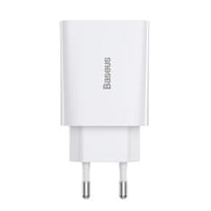 BASEUS Baseus Speed Mini hitri polnilnik, USB-C, PD, 3A, 20W (bela)