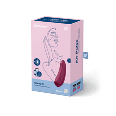 Satisfyer - Curvy 1+ Air Pulse Stimulator + Vibracije Bela - Rdeča