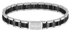 Hugo Boss Elegantna dvobarvna zapestnica za moške Metal Links Essentials 1580665