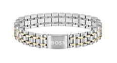 Hugo Boss Elegantna jeklena dvobarvna zapestnica za moške 1580647