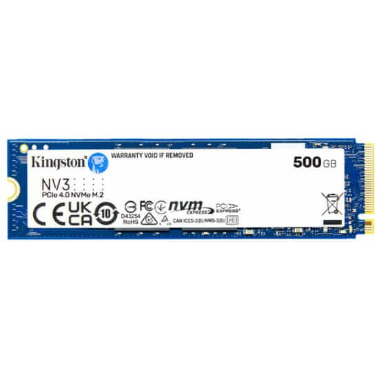 Kingston NV3 SSD disk, M.2 NVMe, 500 GB (SNV3S/500G)