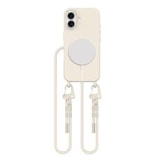 Tech-protect Magnecklace MagSafe ovitek z vrvico za iPhone 16, bež