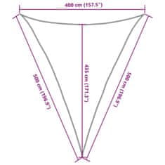 Vidaxl Senčno jadro 160 g/m² rjavo 4x5x5 m HDPE