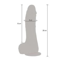 Toyjoy Realistični vibracijski dildo NAKED III. z gor in dol vrtenjem 20 cm