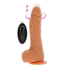 Toyjoy Realistični vibracijski dildo NAKED III. z gor in dol vrtenjem 20 cm