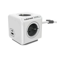 PowerCube Cubenest USB podaljšek - 4,siv