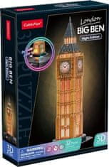 CubicFun Osvetljena 3D sestavljanka Night Edition: Big Ben 32 kosov