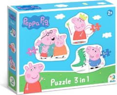 Peppa Pig Puzzle: Družina 3v1 (2,3,4 kosi)