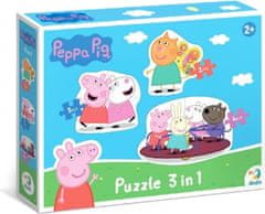 Peppa Pig Puzzle: Prijatelji 3v1 (2,3,4 kosi)