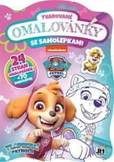 Paw Patrol - Oblikovana pobarvanka z nalepkami