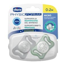 Chicco Dojenček Physio Micro silikon 0-2m noč 2 kosa