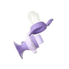 BABYONO Silikonski dudo za hranjenje Flower violet 6m+