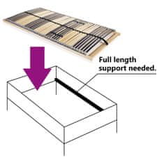 Vidaxl Letveno dno za posteljo 42 letvic 7 con 100x200 cm