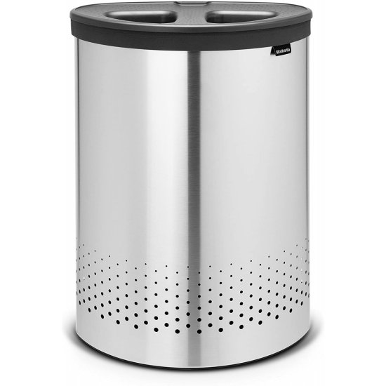 Brabantia Koš za ločevanje perila Selector 55L, Matt Steel