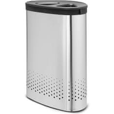 Brabantia Koš za ločevanje perila Selector 55L, Matt Steel