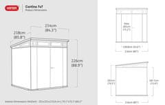 KETER vrtna hiška Cortina 7×7 (255044), siva