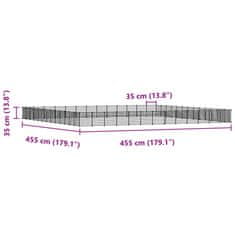 Vidaxl Ograda za hišne ljubljenčke z 52 paneli črna 35x35 cm jeklo