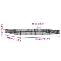 Vidaxl Ograda za hišne ljubljenčke s 44 paneli črna 35x35 cm jeklo