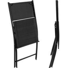 tectake Bistro set zložljiv, za 2 osebi UV-obstojen UV-obstojen - Črna