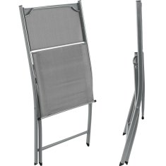 tectake Bistro set zložljiv, za 2 osebi UV-obstojen UV-obstojen - Siva