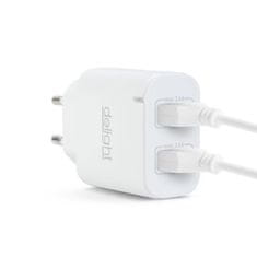 Delight 55045-2WH 2USB White, hišni polnilec