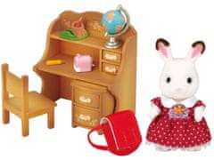 Sylvanian Families Komplet sestre Čokoladnih zajčkov (pisalna miza)