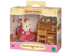 Sylvanian Families Komplet sestre Čokoladnih zajčkov (pisalna miza)