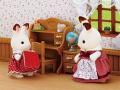 Sylvanian Families Komplet sestre Čokoladnih zajčkov (pisalna miza)