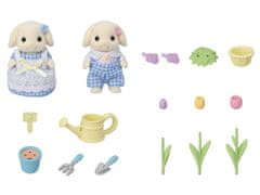 Sylvanian Families Komplet vrtnarjenja cvetjaSestrica in bratec Flora Rabbit