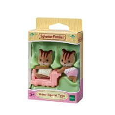 Sylvanian Families Set Walnut Squirrel Twins