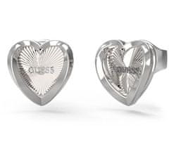 Guess Čudoviti jekleni uhani Mon Amour Heart JUBE04612JWRHT/U