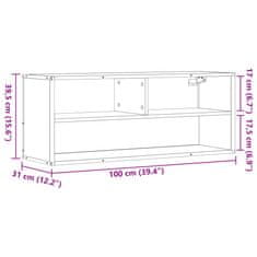 Vidaxl TV omarica sonoma hrast 100x31x39,5 cm inženirski les in kovina