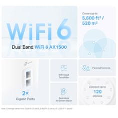 TP-Link Deco X10 dostopna točka, AX1500, WiFi6, Mesh, 2 kos