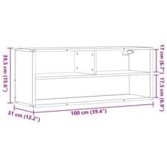 Vidaxl TV omarica črna 100x31x39,5 cm inženirski les in kovina